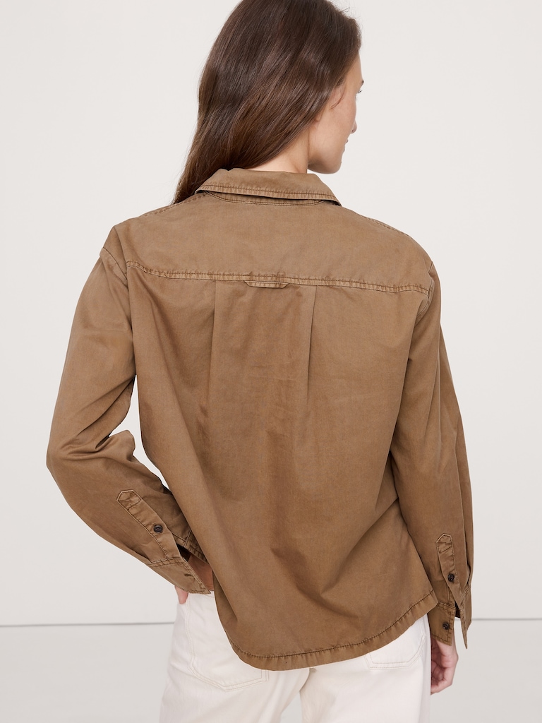 Cotton Twill Popover Shirt