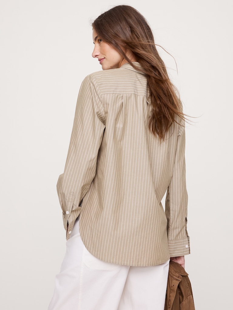 Boxy Cotton Poplin Shirt