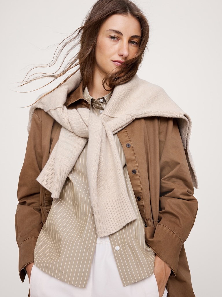 Boxy Cotton Poplin Shirt