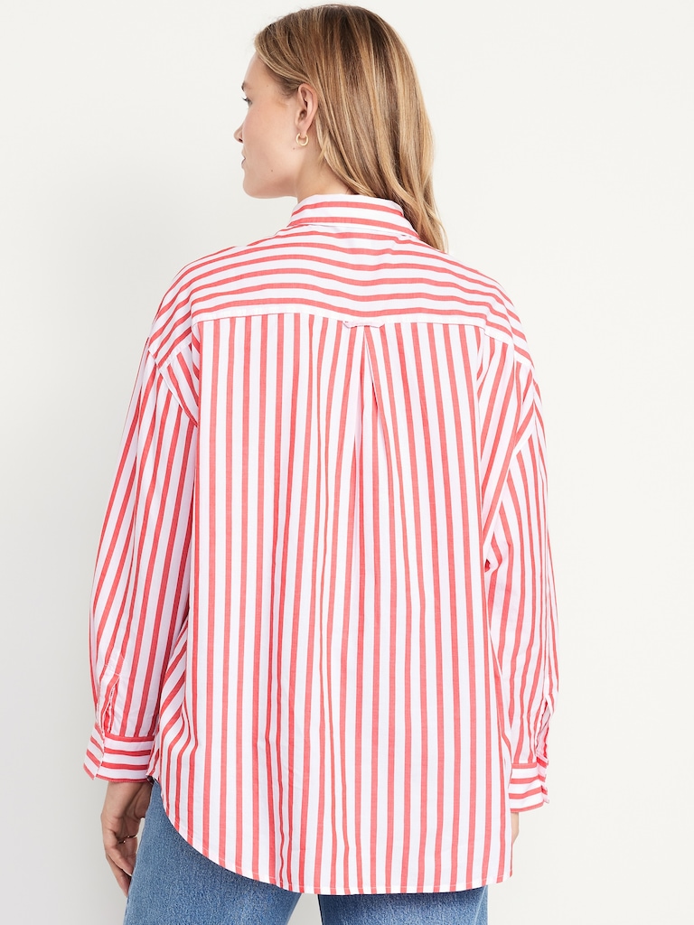 Oversized Button-Down Boyfriend Shirt