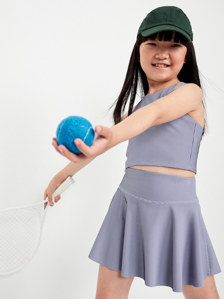 High-Waisted PowerSoft Ribbed Skort for Girls