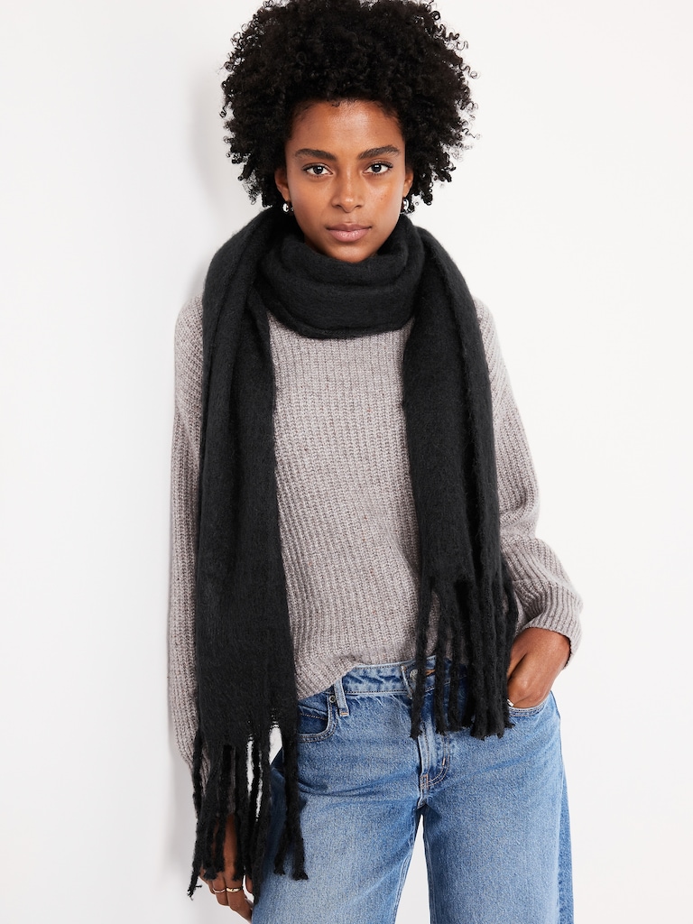 Brushed Fringed Scarf