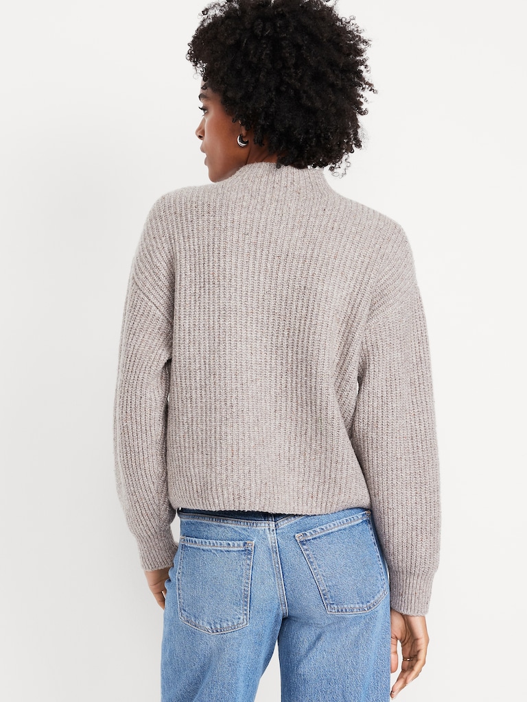 SoSoft Cropped Mock-Neck Sweater