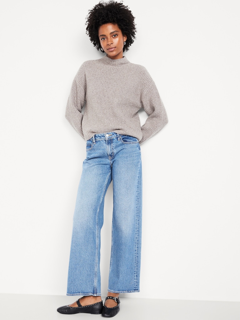 SoSoft Cropped Mock-Neck Sweater