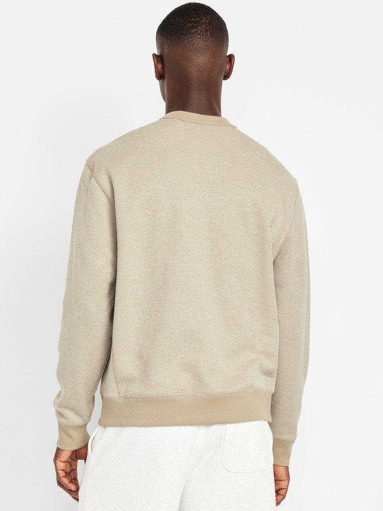 Textured Pocket Sweatshirt