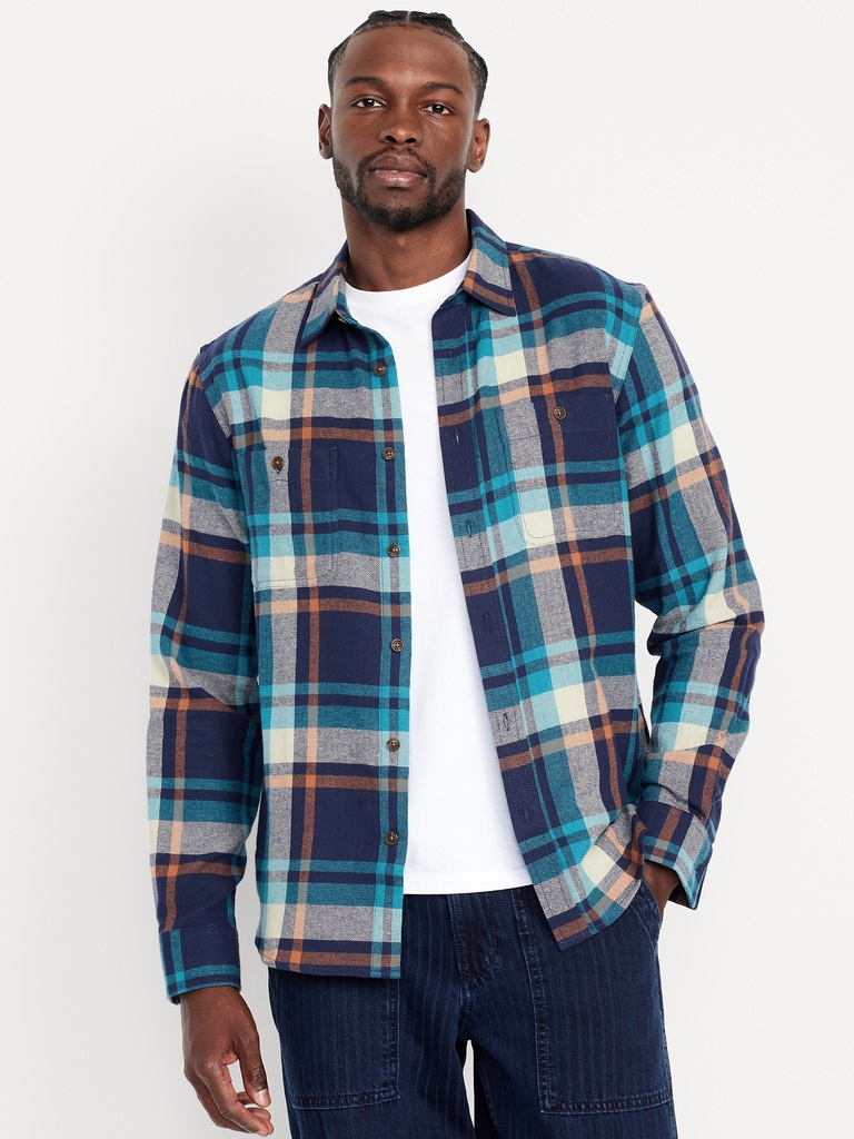 Plaid Flannel Pocket Shirt