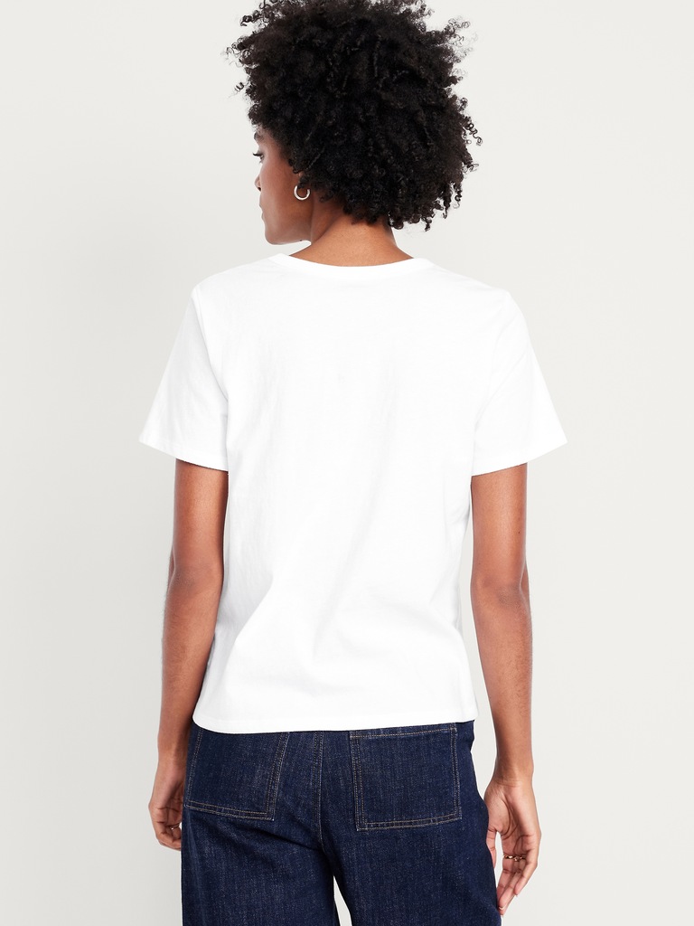 T-shirt passe-partout ras du cou à imprimé
