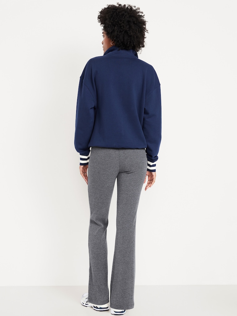 High-Waisted Fashion Ribbed Flare Leggings