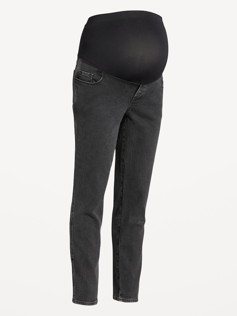 Jean étroit rétro à panneau couvrant de maternité