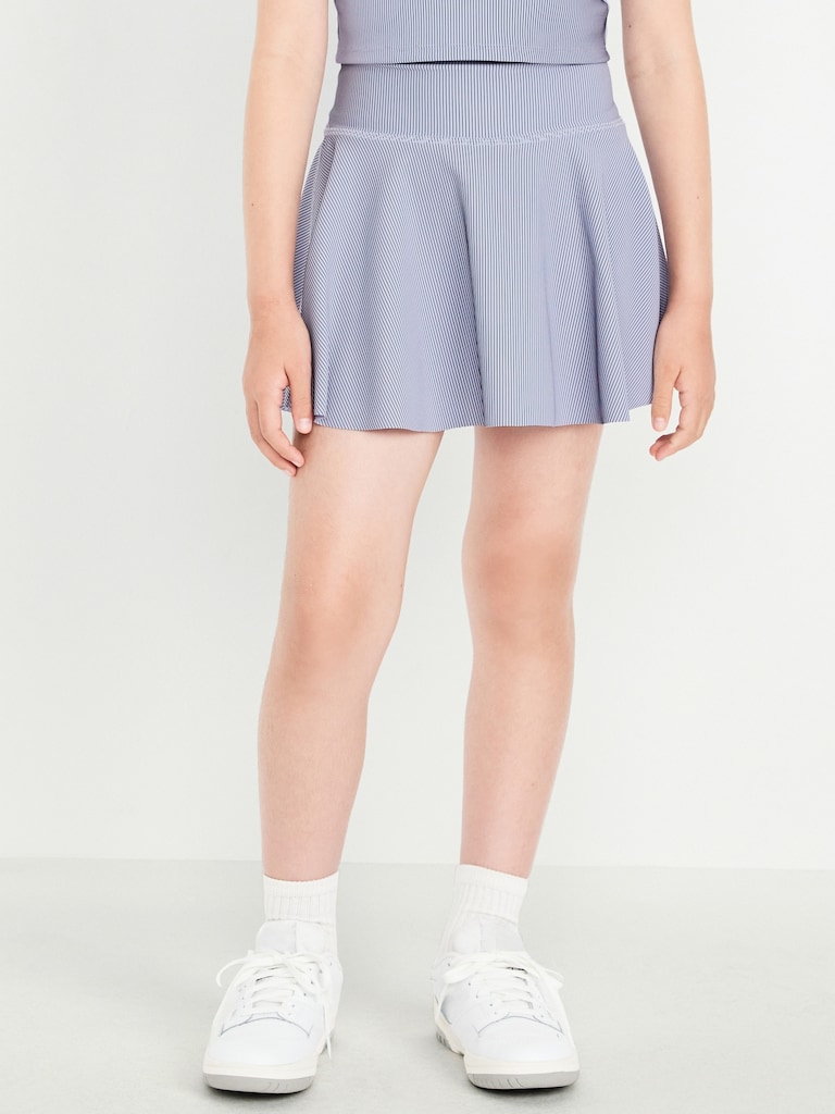 High-Waisted PowerSoft Ribbed Skort for Girls