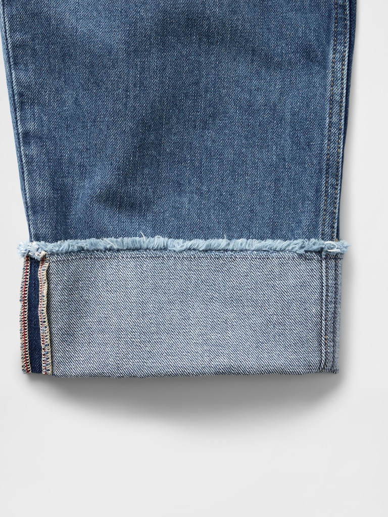High Rise Cuffed Barrel Jeans