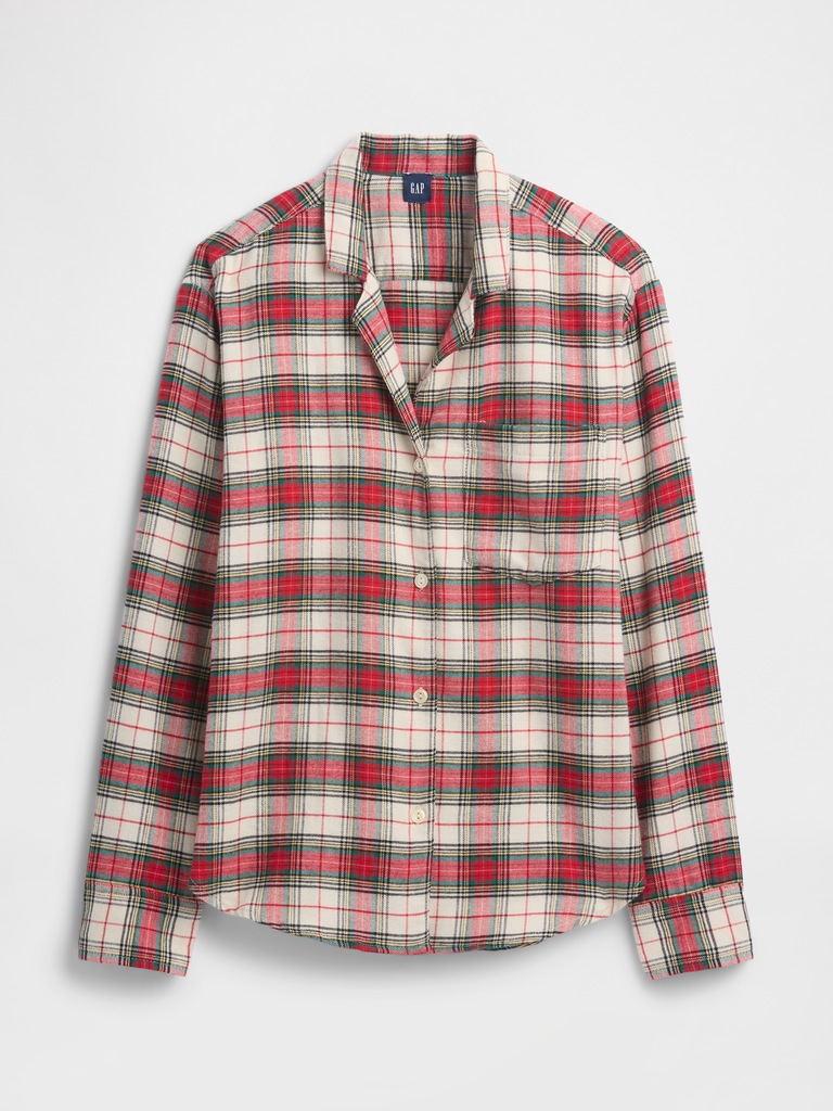 Relaxed Flannel Sleep Shirt