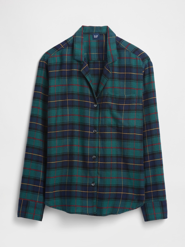 Relaxed Flannel Sleep Shirt