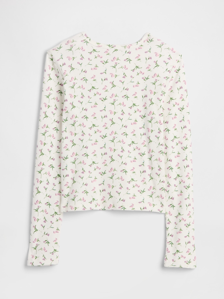 Kids Ribbed Pointelle T-Shirt