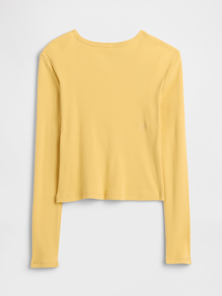 Kids Ribbed Pointelle T-Shirt