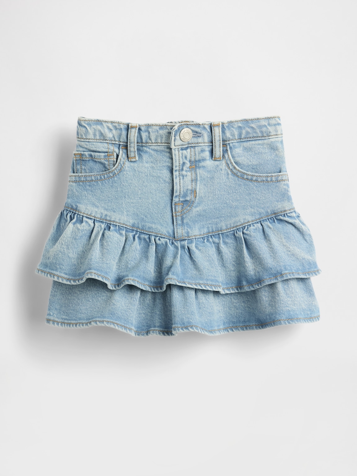 Baby & Toddler Denim Tiered Ruffle Skirt