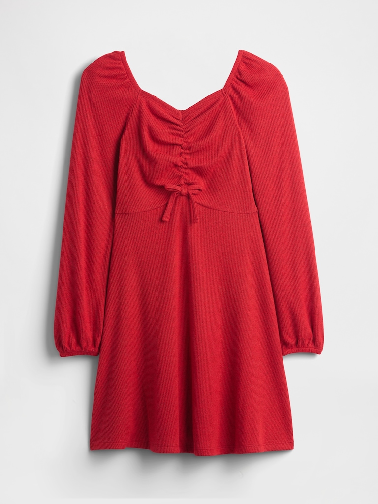 Kids Ruched Bow Dress
