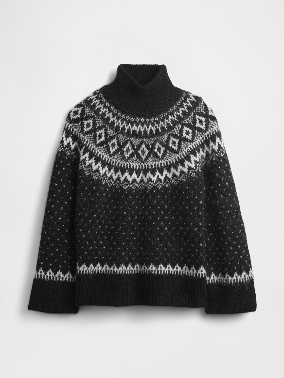 Fuzzy Oversized Turtleneck Sweater