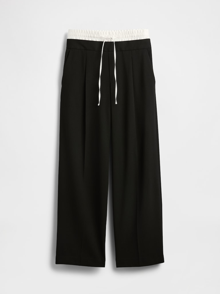 Mid Rise Double-Waist Pants