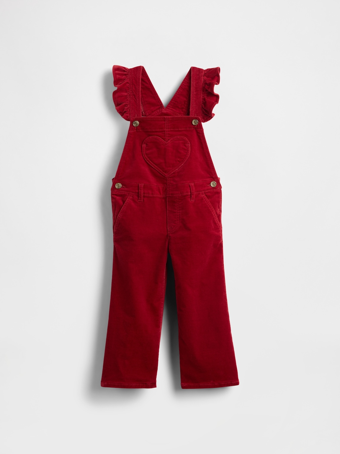 Baby & Toddler Velvet Heart Overalls