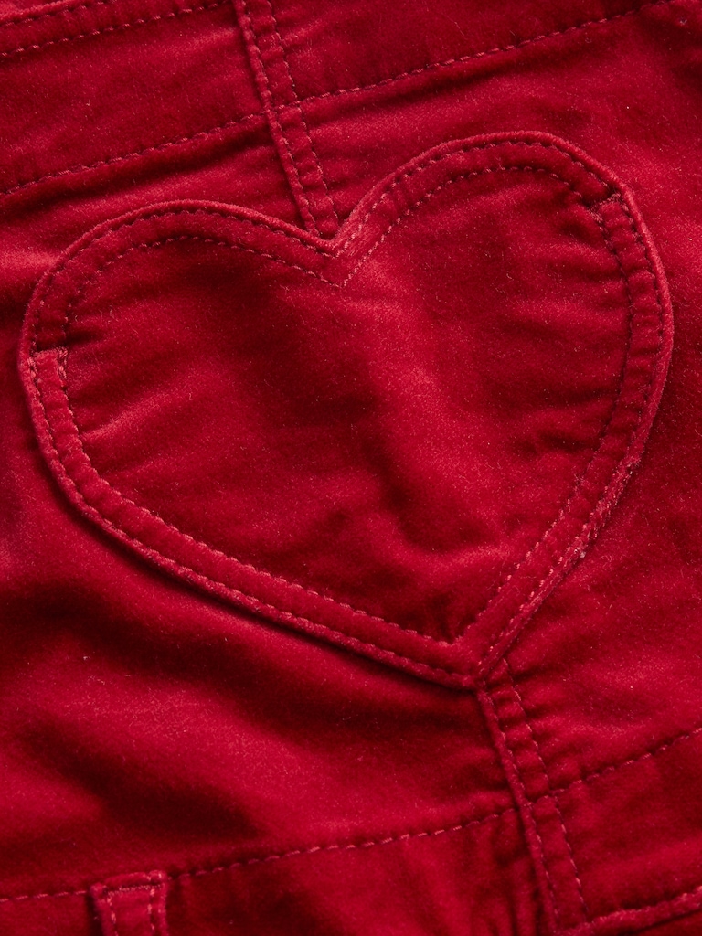 Baby & Toddler Velvet Heart Overalls