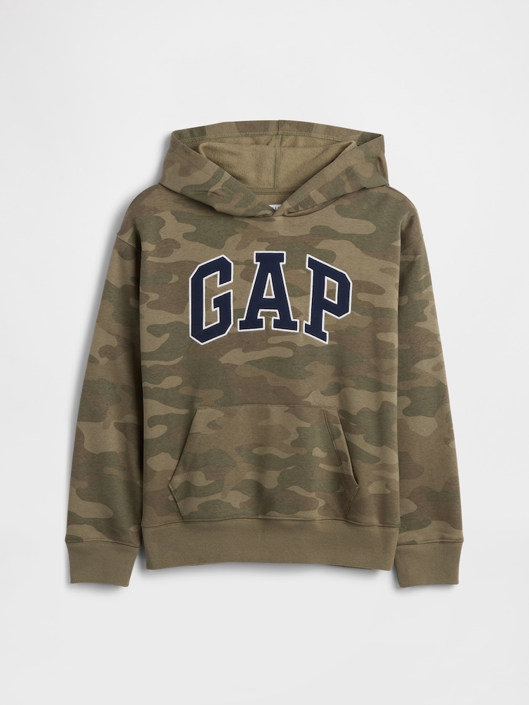 Kids Relaxed Gap Logo Camo Hoodie