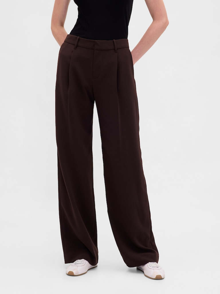 365 Low Rise Pleated Wide-Leg Trousers