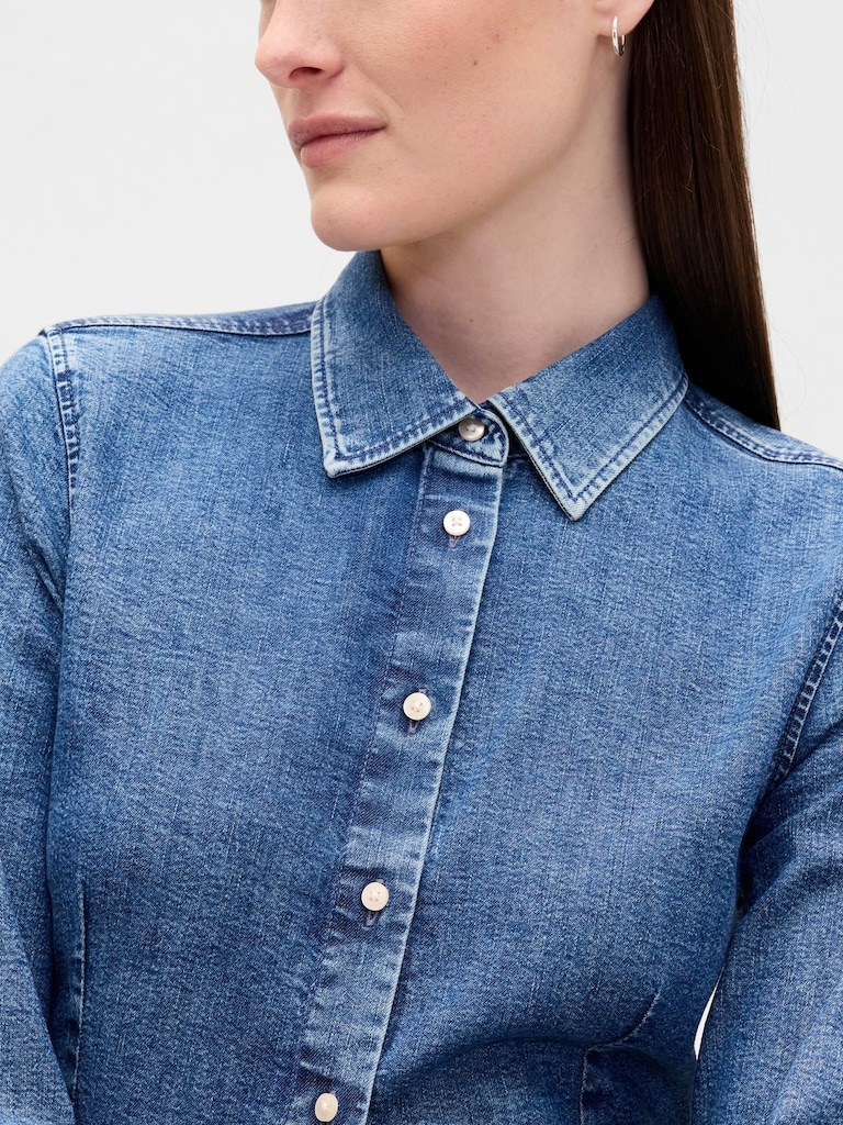 Denim Fitted Shirt