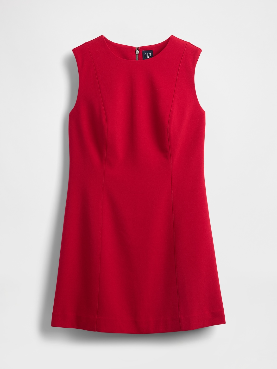 High-Neck Mini Shift Dress