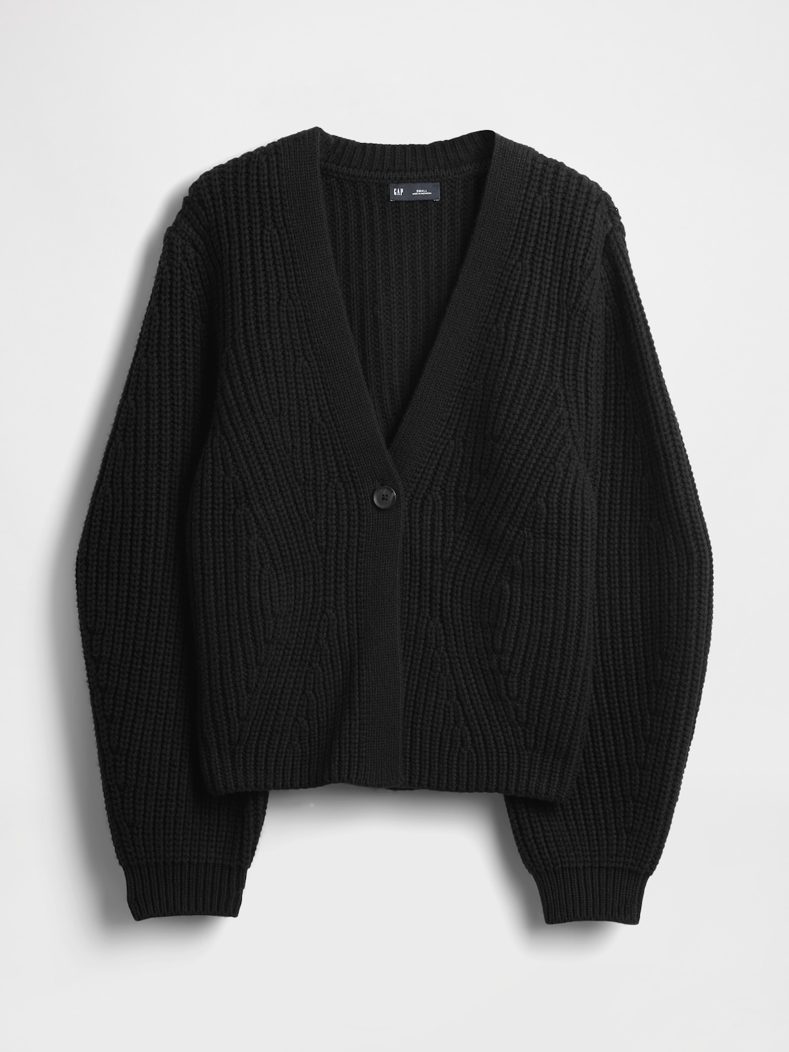 Barrel-Sleeve Cardigan Sweater