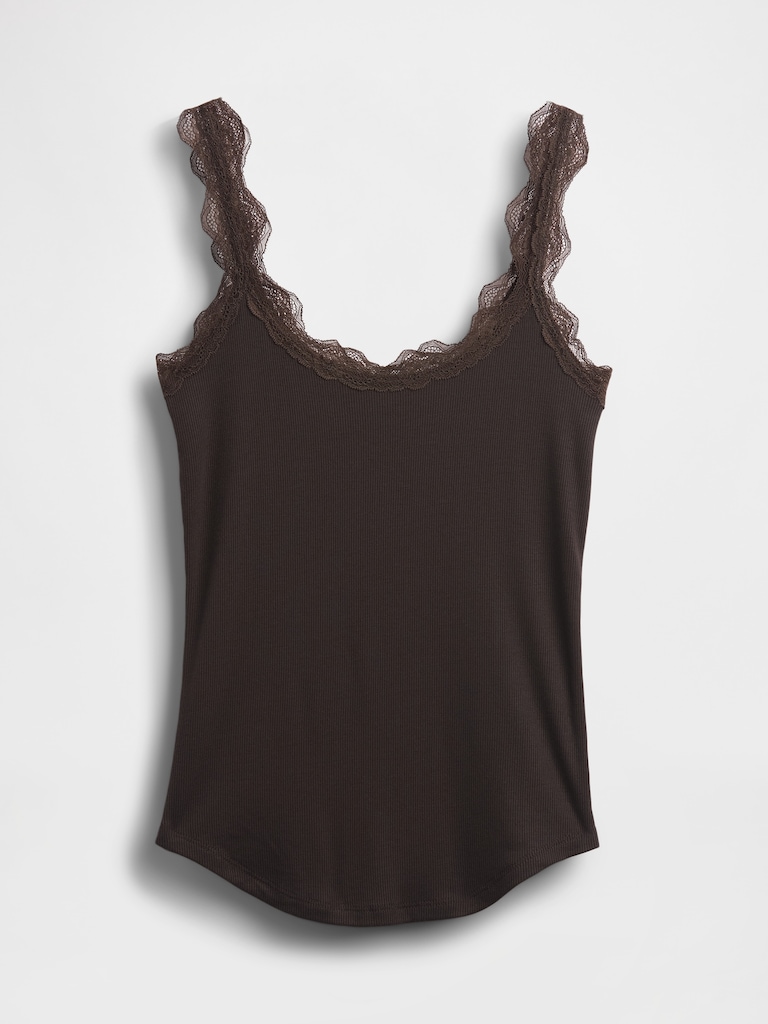 Mini Rib Lace PJ Tank Top