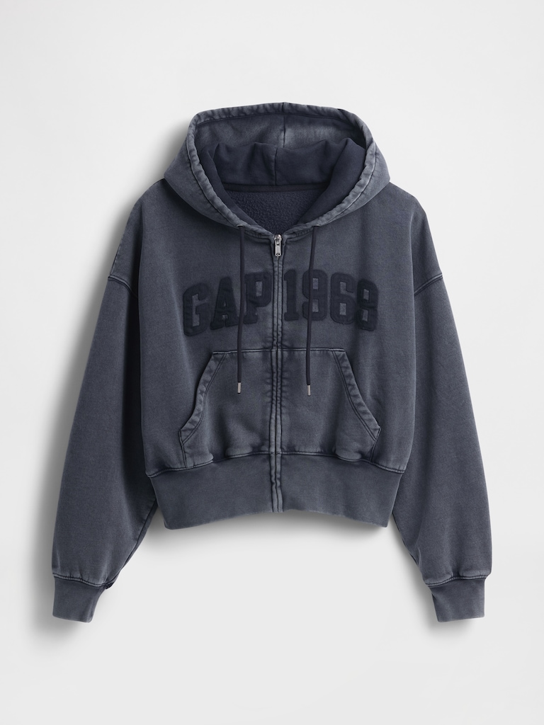 VintageSoft 1969 Logo Zip Hoodie