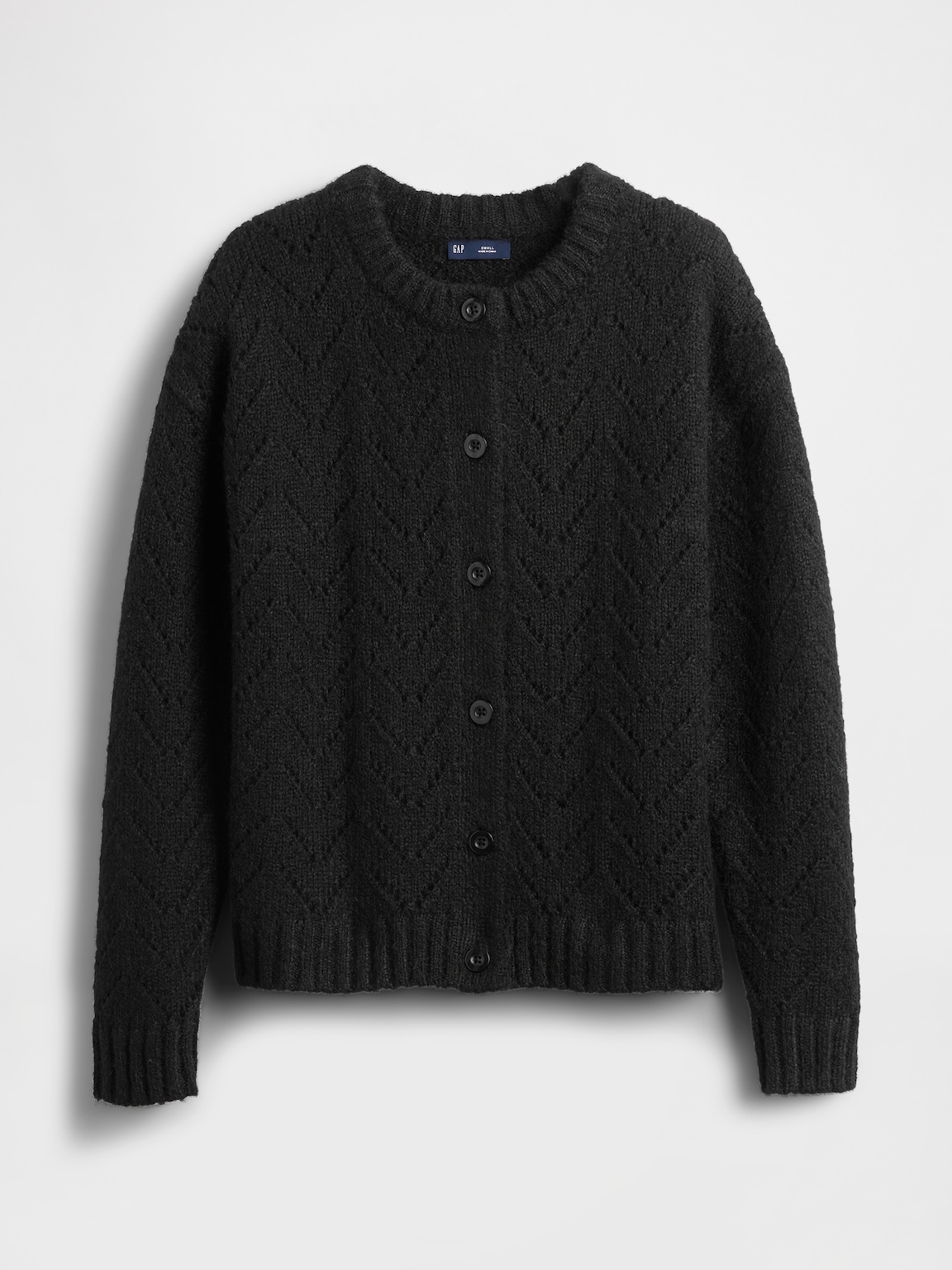Fuzzy Pointelle Cardigan
