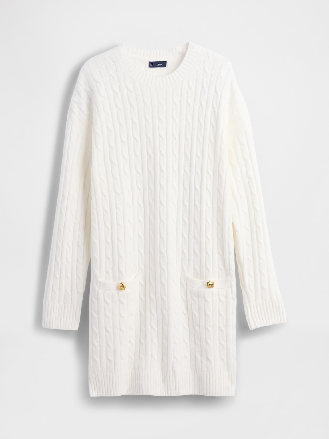 CashSoft Cable-Knit Mini Sweater Dress