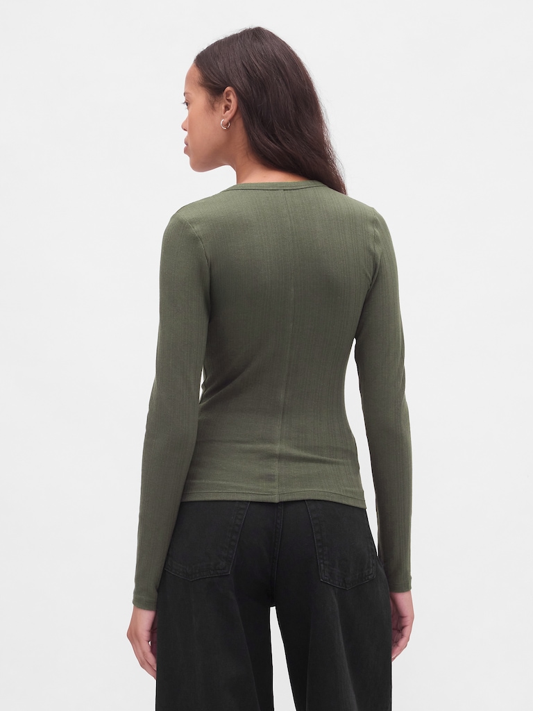 Sheer Modern Rib T-Shirt