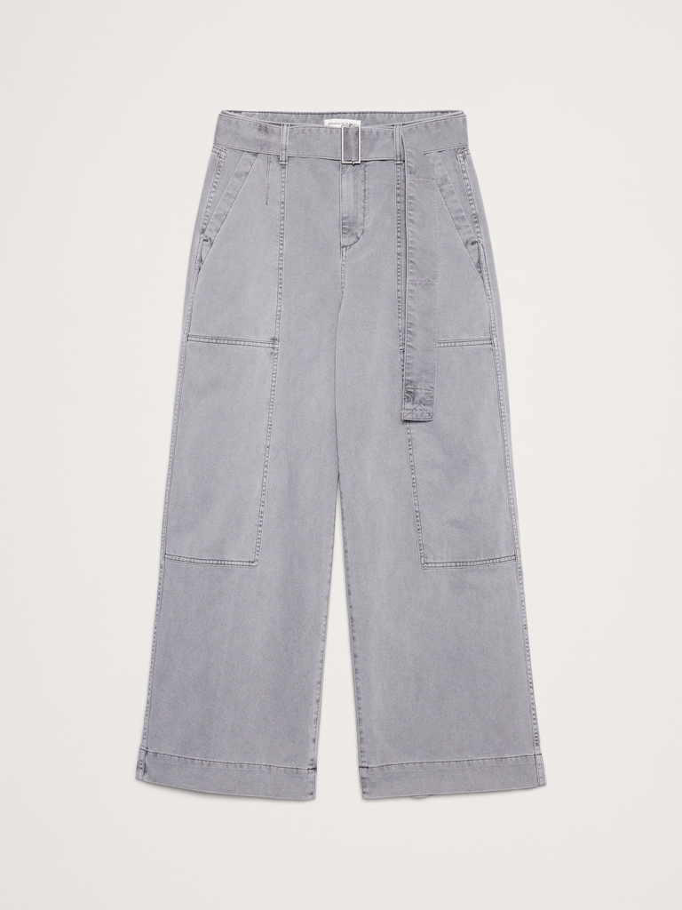 High-Rise Wide-Leg Utility Crop Pant