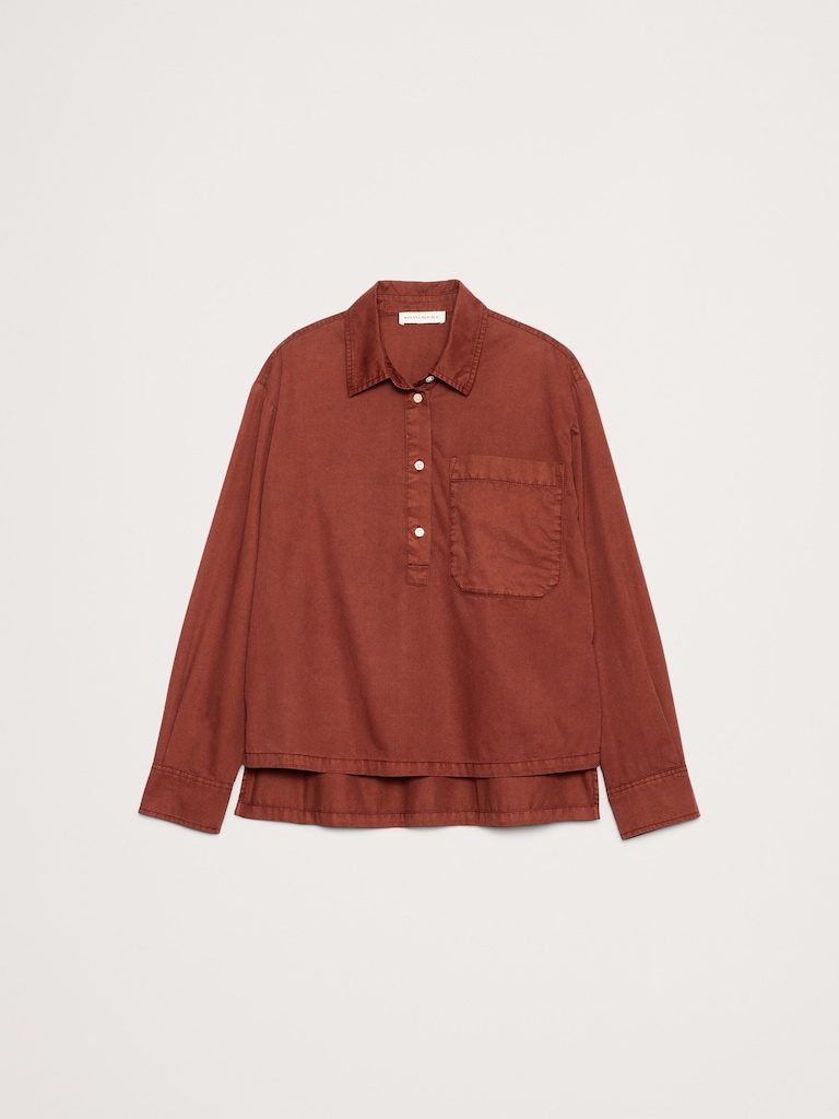 Cotton Twill Popover Shirt