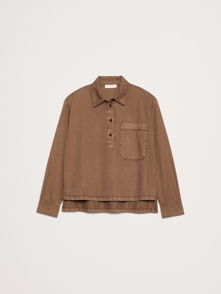 Cotton Twill Popover Shirt