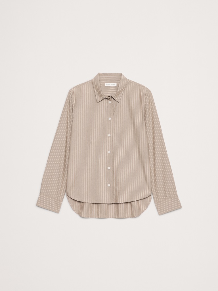 Boxy Cotton Poplin Shirt