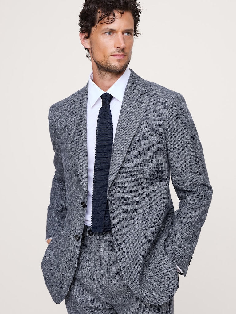 Italian Cotton-Wool Tweed Suit Jacket