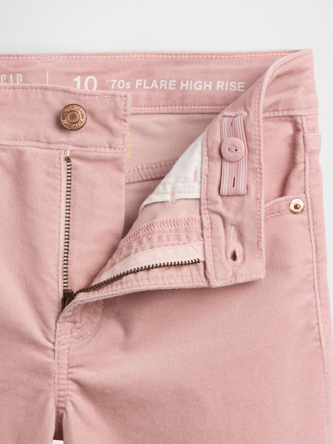 Kids High Rise Velvet '70s Flare Pants