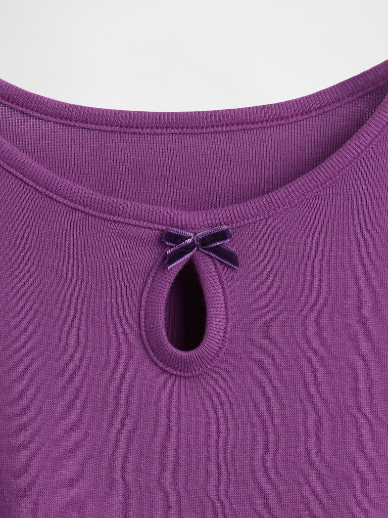 Kids Keyhole Bow Fitted T-Shirt