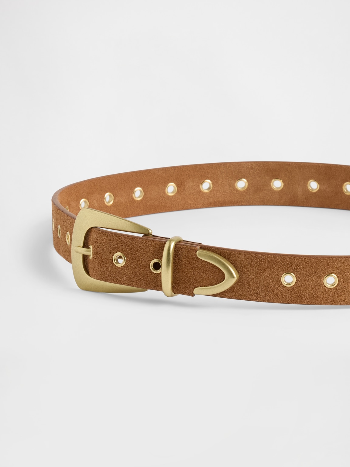 Suede Grommet Belt