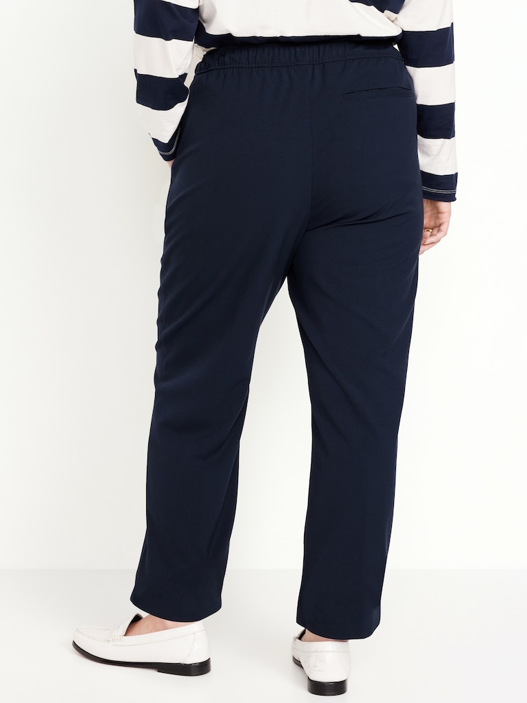 High-Waisted Billie Straight Ankle Trouser