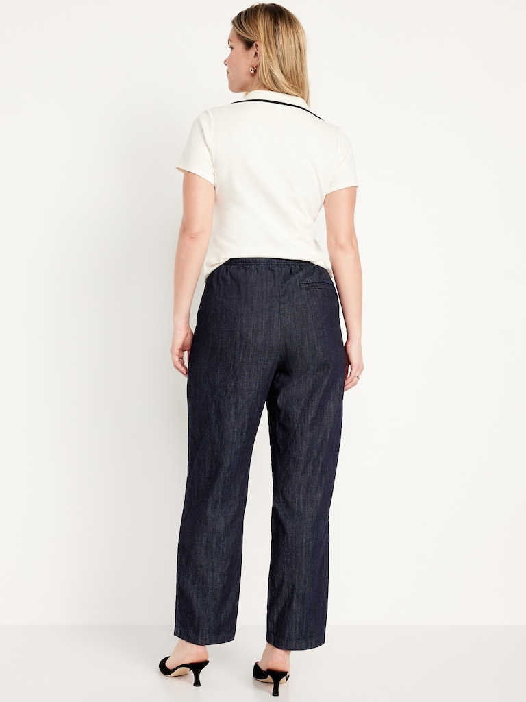 High-Waisted Billie Straight Ankle Trouser