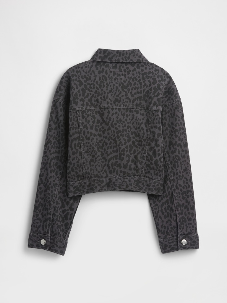 Kids Boxy Leopard Print Jacket