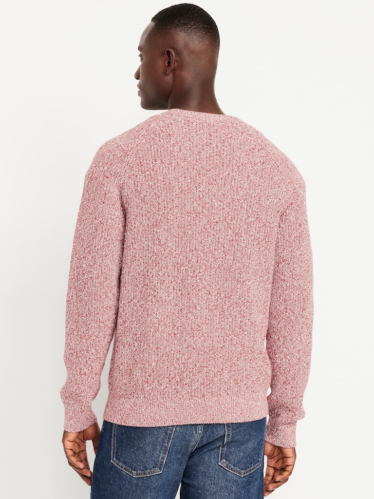 Crew-Neck Shaker-Stitch Sweater