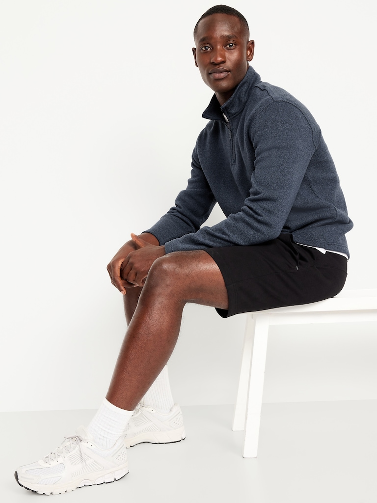 Sweater-Knit Fleece Quarter-Zip Pullover