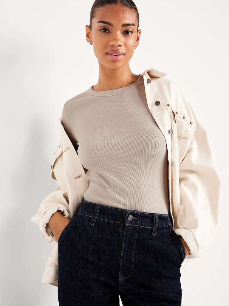 Snug Long-Sleeve Crew-Neck T-Shirt