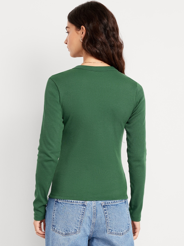 Snug Long-Sleeve Crew-Neck T-Shirt
